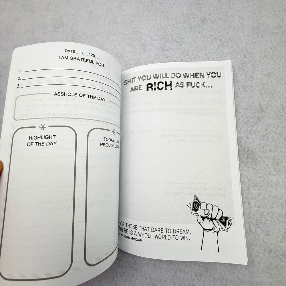 Fu*k It: Guided Gratitude Journal Sweary Self-Care Daily Prompts Gentle Root Co - Picture 4 of 6